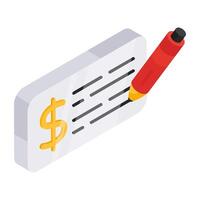 design of cheque writing vector