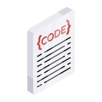 Trendy design icon of coding file vector