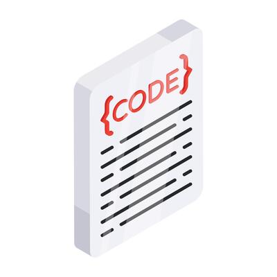 Trendy design icon of coding file