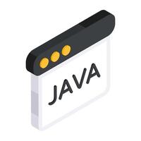 Perfect design icon of java website vector