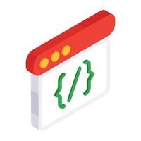 Perfect design icon of web programming vector