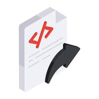 Trendy design icon of coding file vector
