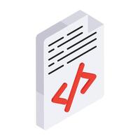 Trendy design icon of coding file vector