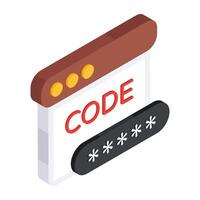 An icon design of password website vector