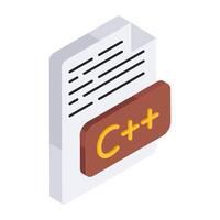 Trendy design icon of coding file vector