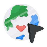 Modern style icon of global cursor vector