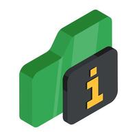 Trendy design icon of folder info vector