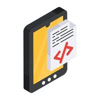 Trendy design icon of coding file vector