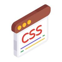 Perfect design icon of css website vector
