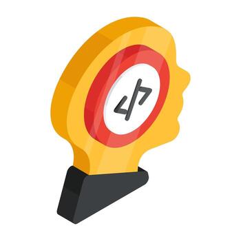 moderno diseño icono de programador vector