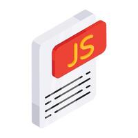 Trendy design icon of js file vector