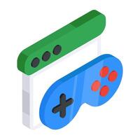 A beautiful design icon of online gaming vector