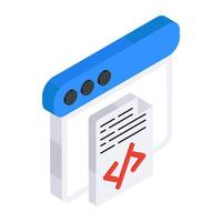 Trendy design icon of coding file vector