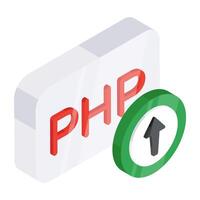Perfect design icon of php vector
