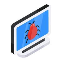 Perfect design icon of system bug vector