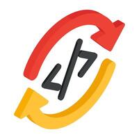 Modern design icon of coding update vector