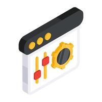 An editable design icon of online equalizer vector