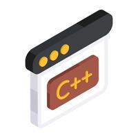 Perfect design icon of c coding vector