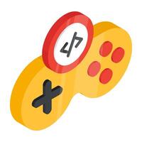 Perfect design icon of game coding vector