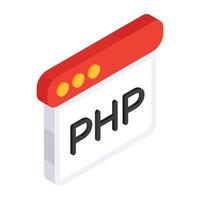Perfect design icon of php website vector