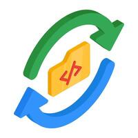 Creative design icon of coding folder vector