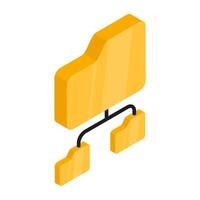 Folder network icon in creative design vector