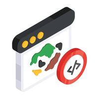 design icon of coding website vector