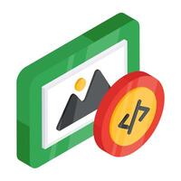 An icon design of picture coding vector