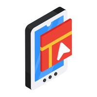 Modern design icon of mobile map vector