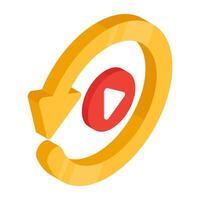 Premium download icon of reload vector