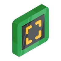 A unique design icon of focus vector