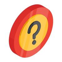 A unique design icon of question mark vector