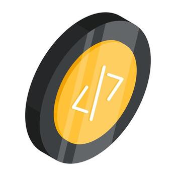 Perfecto diseño icono de codificación vector