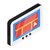 Modern design icon of mobile map vector