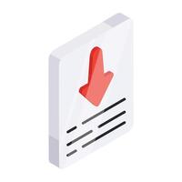 Modern design icon of download file vector
