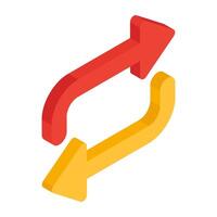 Perfect design icon of reversible arrows vector