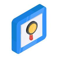 A unique design icon of magnifier vector