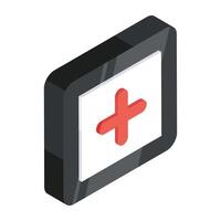 A unique design icon of plus sign vector