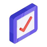 Perfect design icon of verified vector