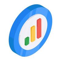 Editable design icon of signal bars vector