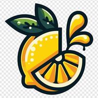 A lemon slice with a slice of lemon on it vector