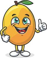 Mango character design or Mango mascot vector