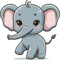 Beautiful elephant in studio vector