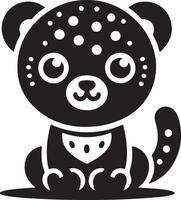 coloring page of a leopard sitting on the ground generative vector