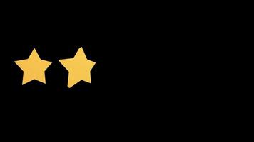 3D animation of five gold stars. Five star elements. Rating animation video