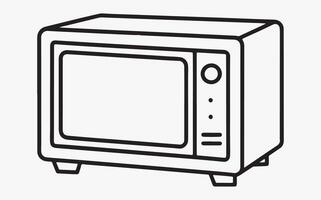 Microwave Appliance Line Art Design image vector