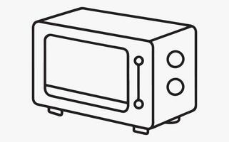 Single Line Microwave Sketch image clipart vector