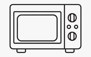 Microwave Appliance Line Art Design icon clipart vector