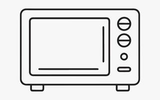 Hand-Drawn Microwave Line Art image vector