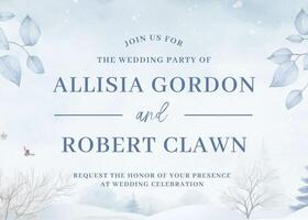 Winter Wedding Invitation Template